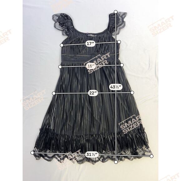 NWT Ever -Pretty Babydoll Victorian Dress Womens 14 Black Ruffle Whimsigoth - Picture 11 of 12